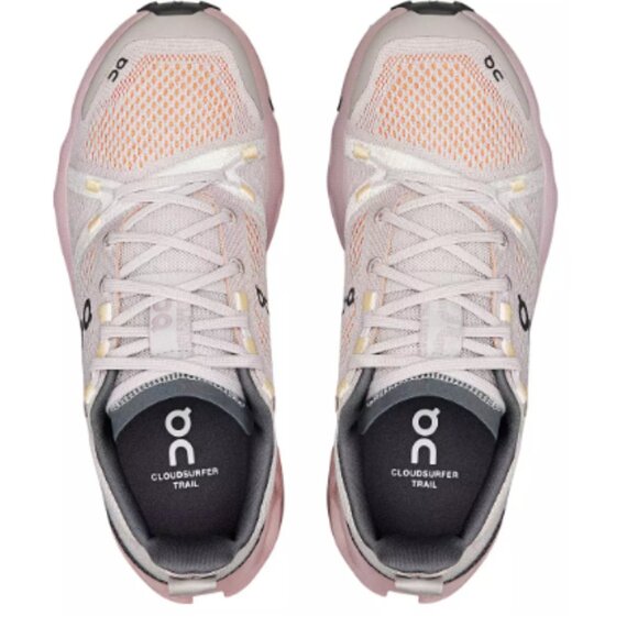 RUNNING SHOES!!! On Women's Cloudsurfer Trail Running Shoes, Mauve/Silver - Picture 6 of 6
